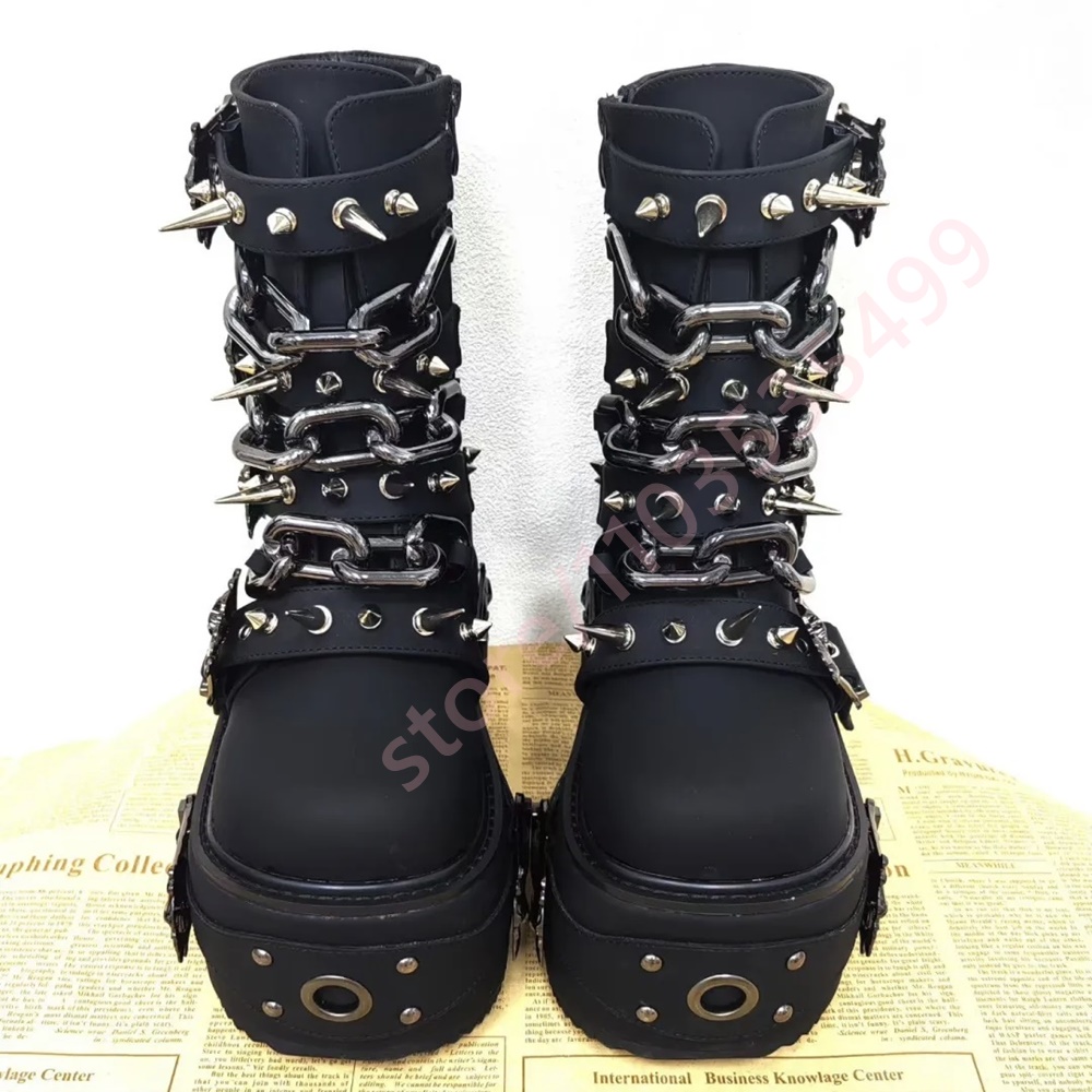Bottes de combat gothiques noi - Motorcycle Chain avis et prix