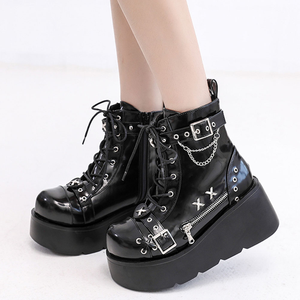 Bottines gothiques à plateform - Motorcycle Chain avis et prix